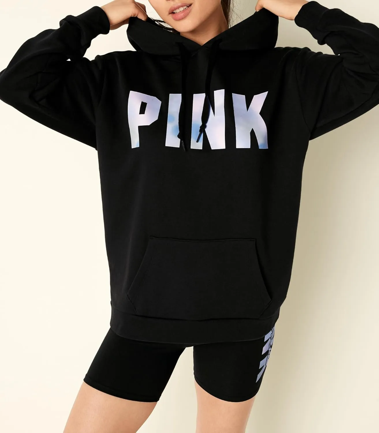 Victoria's Secret Women's PINK Logo Campus Hoodie Sweatshirt (XS-XXL)
