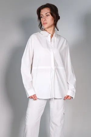 White Embroidered Relaxed Shirt