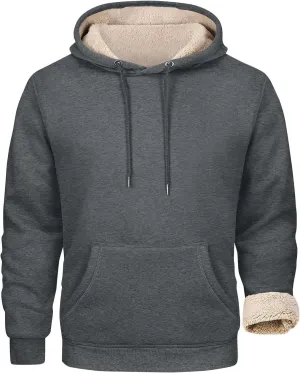 Winter Hoodies For Men Fleece Pullover Men Mens Fleece Lined Sweatshirts Fleece Hoodie Men'S Fleece Crewneck Hoodie