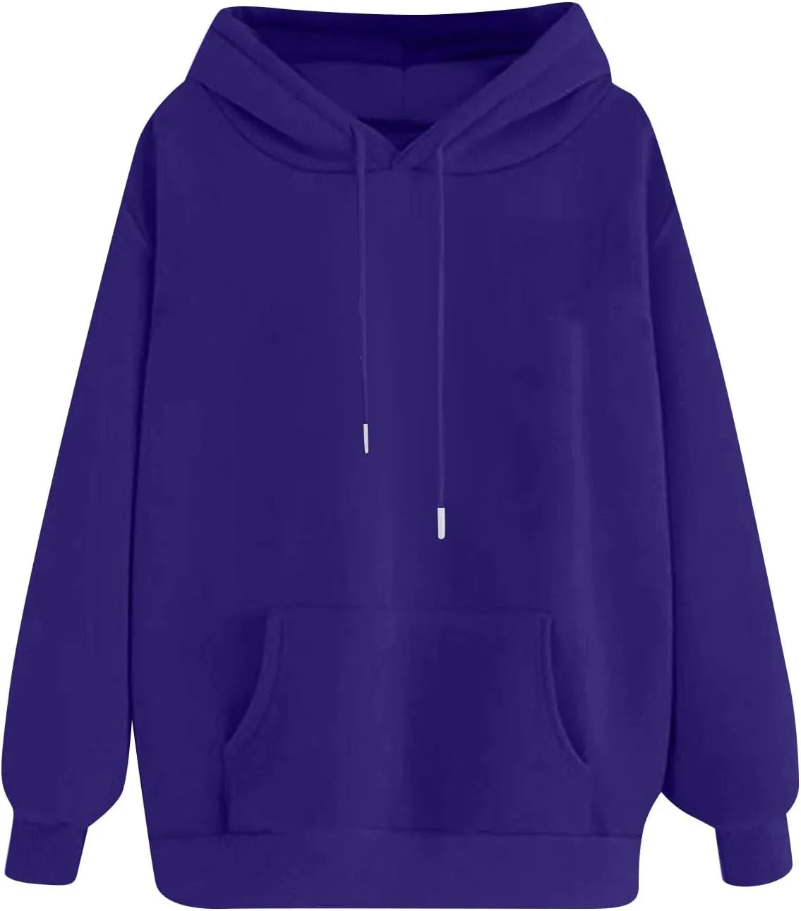 Women Fleece Baggy Hoodie Drop Shoulder Drawstring Oversized Sweatshirt Comfy Lightweight Fall Clothes for Teen Girls