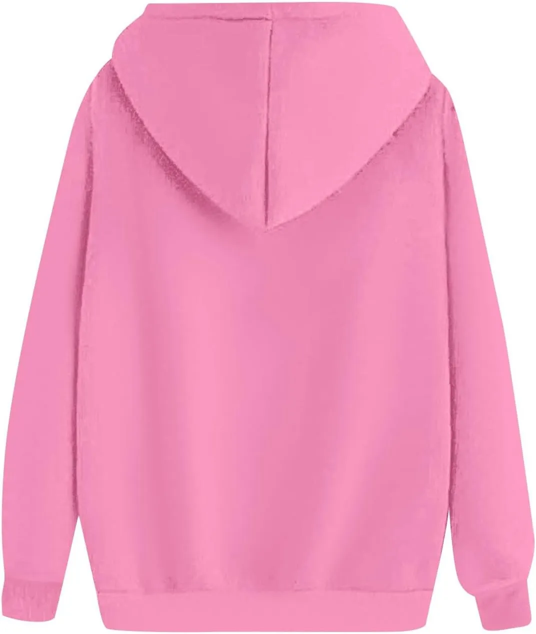 Women Fleece Baggy Hoodie Drop Shoulder Drawstring Oversized Sweatshirt Comfy Lightweight Fall Clothes for Teen Girls