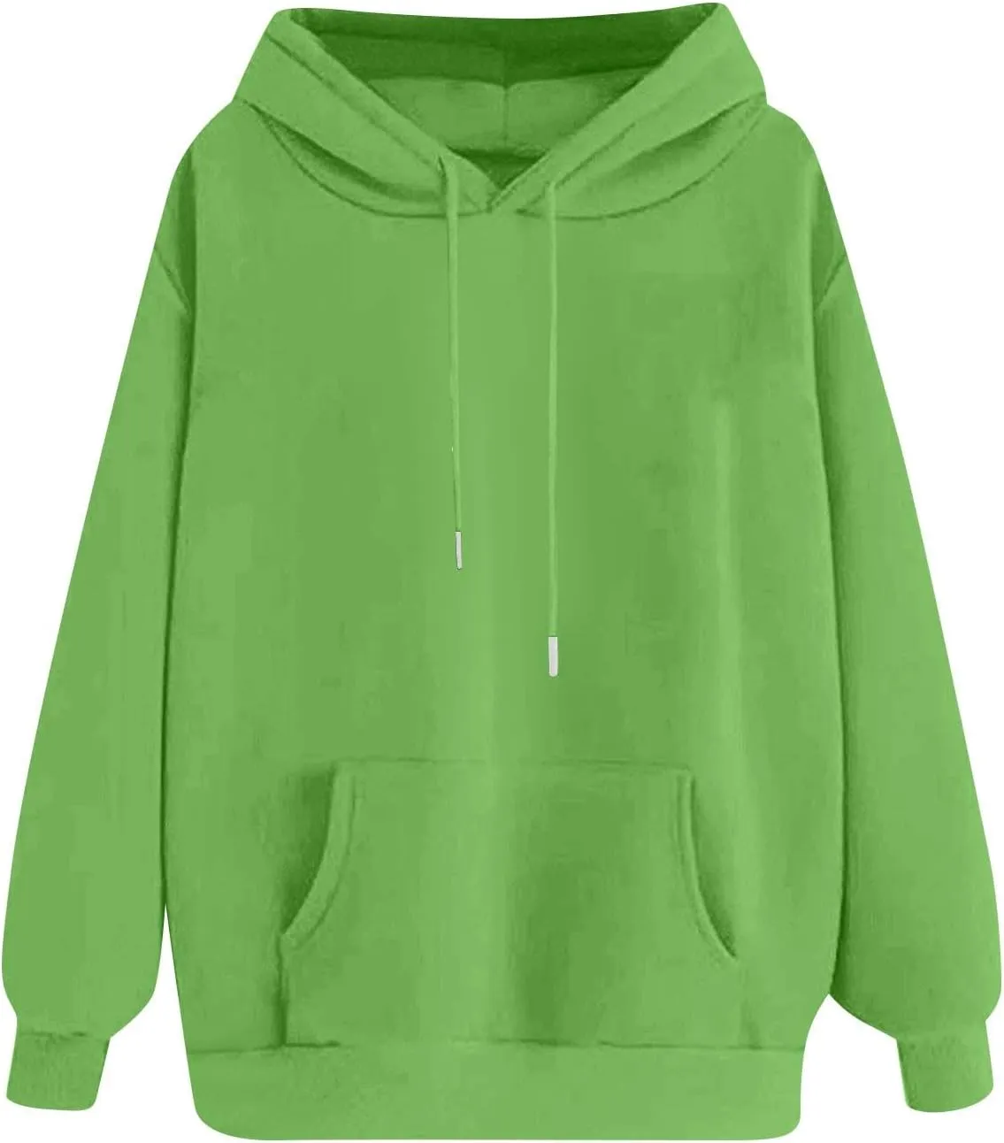 Women Fleece Baggy Hoodie Drop Shoulder Drawstring Oversized Sweatshirt Comfy Lightweight Fall Clothes for Teen Girls