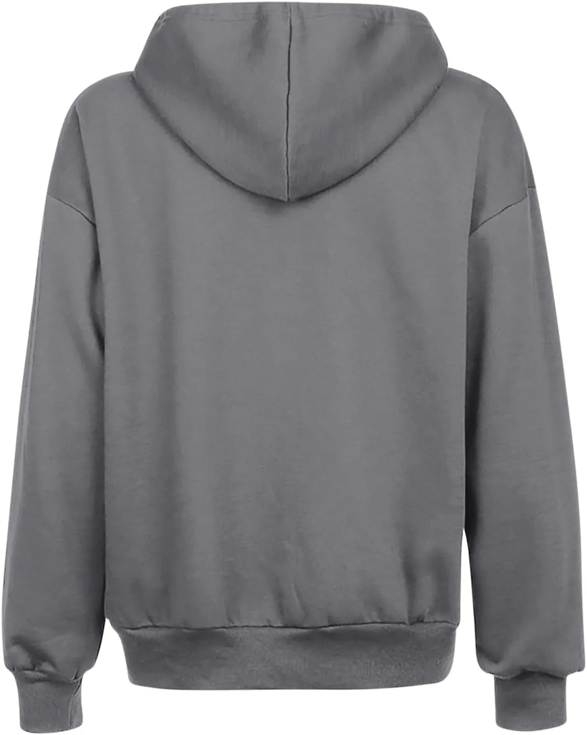 Women Hooded Full Zip Drawstring Sweatshirts Long Sleeve Oversized Casual Lightweight Jacket Winter Fashion Outfits