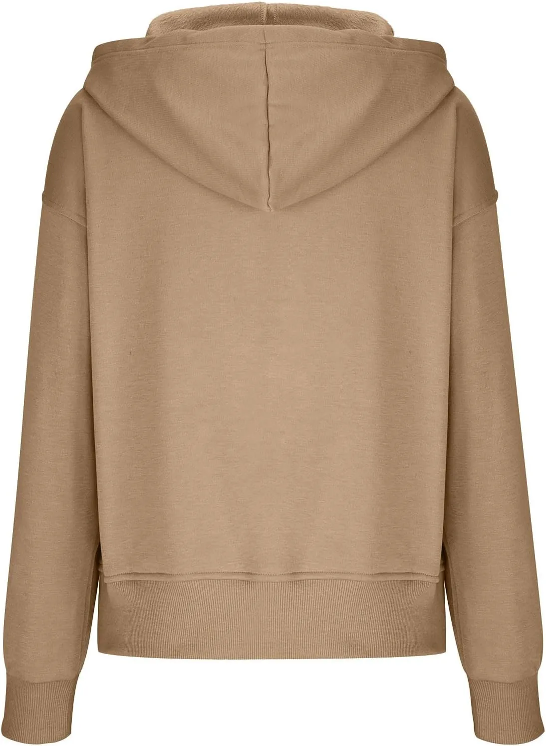 Women Hoodies Casual Long Sleeve Sweatshirt Solid Color Loose Pullover Tops 2023 Plus Size Fall Blouses Shirts