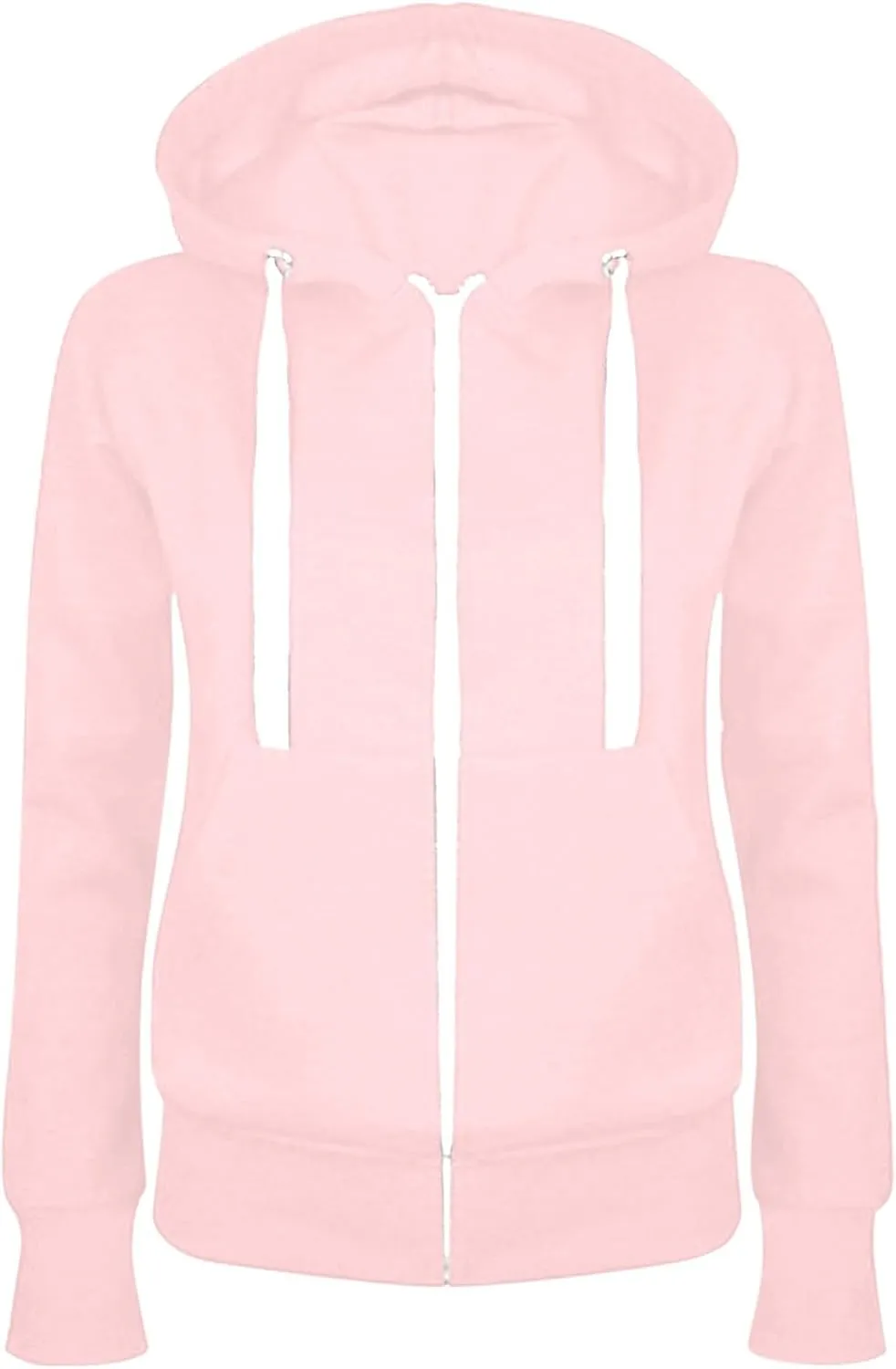 Women Hoodies Long Sleeve Sweatshirts Oversized Solid Casual Full Zipper Jackets Winter Clothes 2023 Fashion Outfits