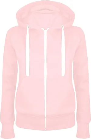 Women Hoodies Long Sleeve Sweatshirts Oversized Solid Casual Full Zipper Jackets Winter Clothes 2023 Fashion Outfits