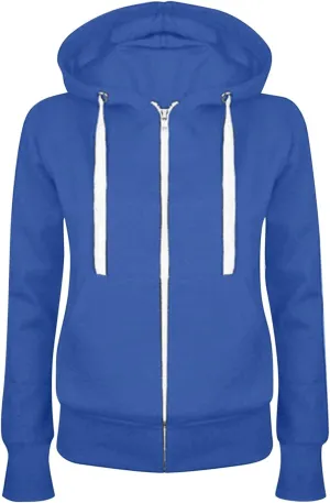Women Hoodies Long Sleeve Sweatshirts Oversized Solid Casual Full Zipper Jackets Winter Clothes 2023 Fashion Outfits