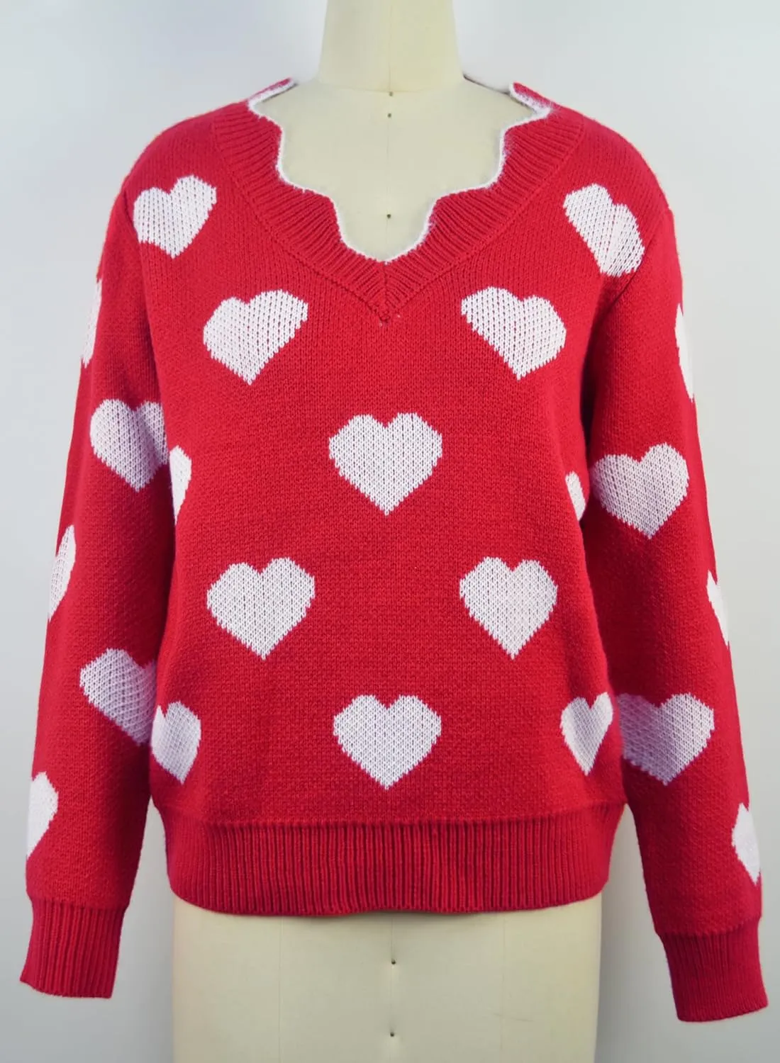 Women Spring Color Block V Neck Knit Pullover Long Sleeve Sexy Casual Soft Sweaters Tops