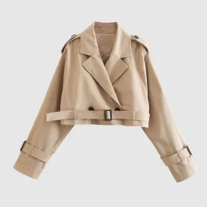 Women's Cropped Trench Coat