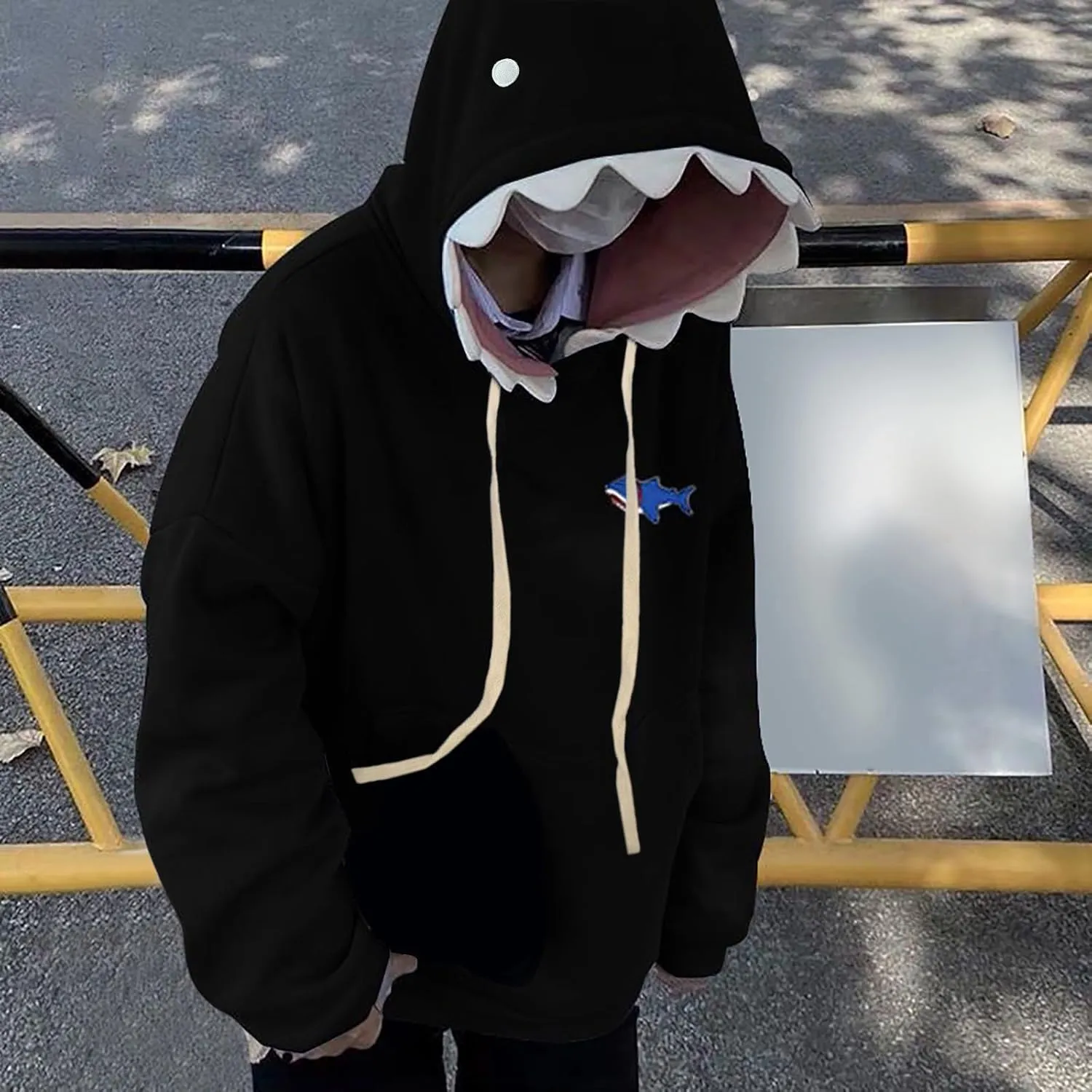 Women's Cute Shark Hoodies Long Sleeve Hooded Cute Cartoon Animal Pullover Sweatshirts Tops For Teen Girls Oversize Top
