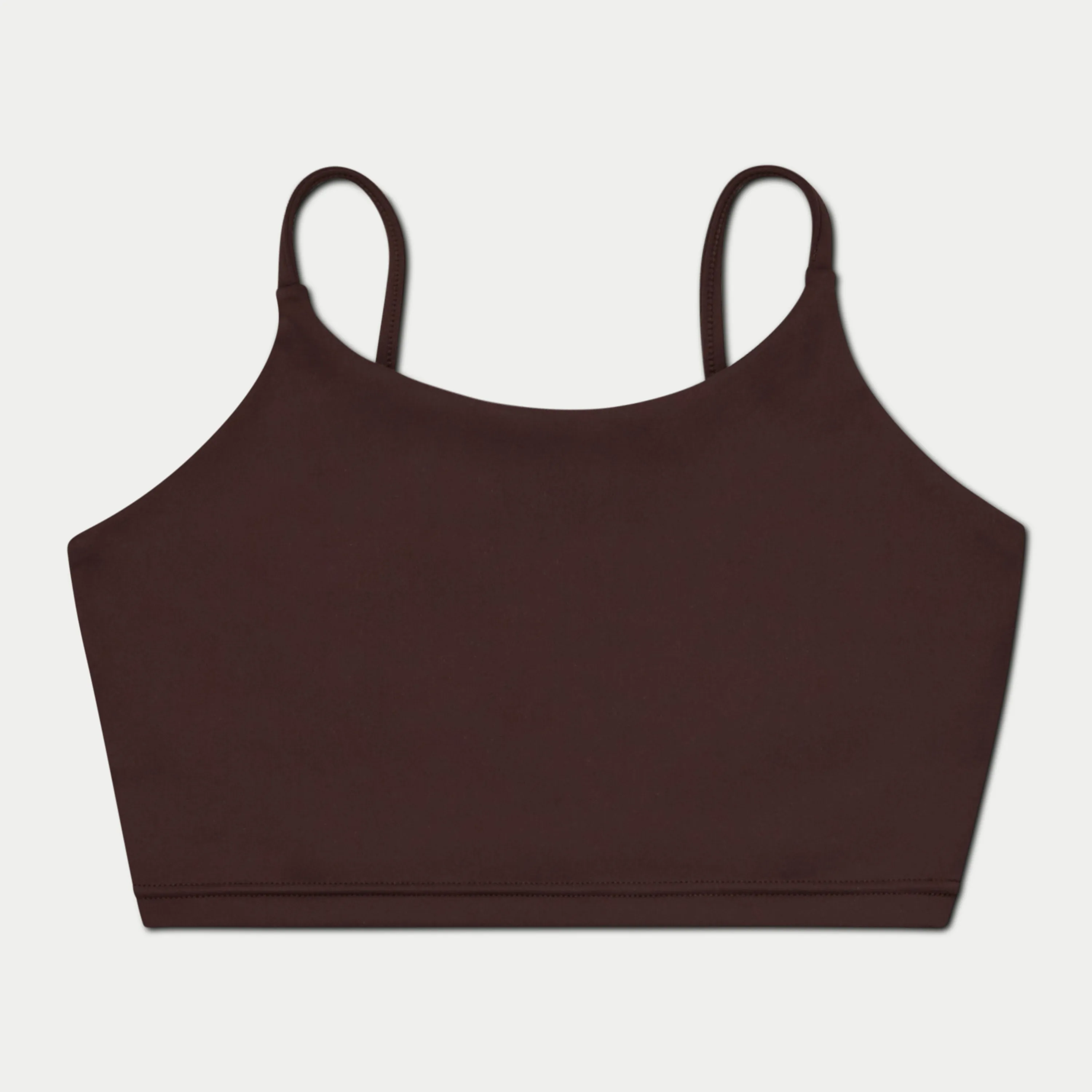 Womens Essential Crop Top - Slate Brown