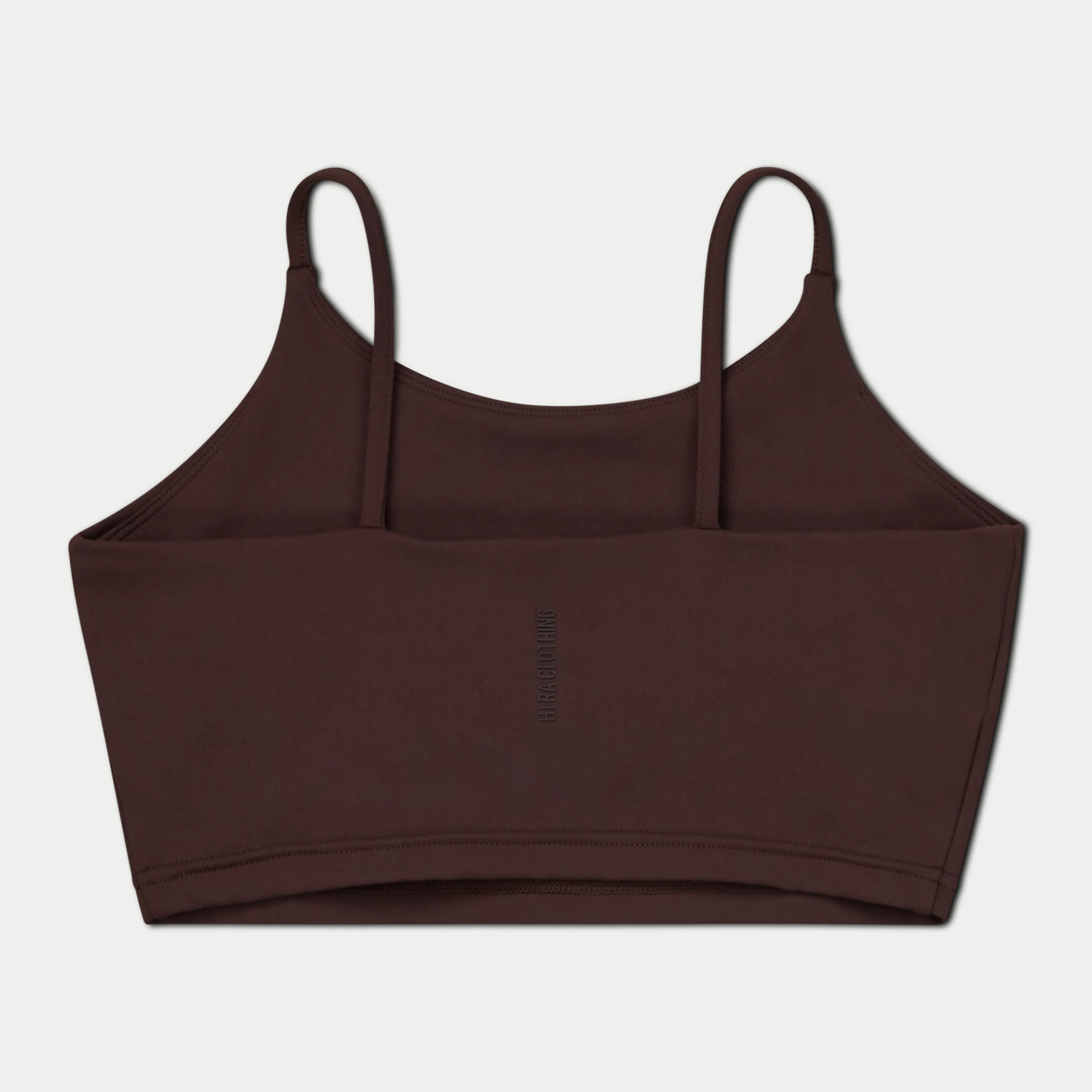 Womens Essential Crop Top - Slate Brown