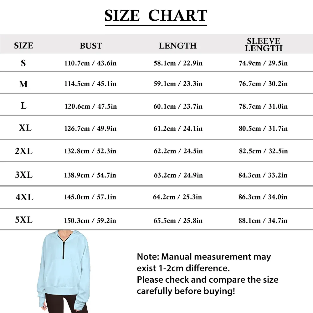 Women's Half Zip Cropped Hoodies Custom Photo Christmas Fleece Athletic Pullover Hoodies with Pockets Thumb Hole