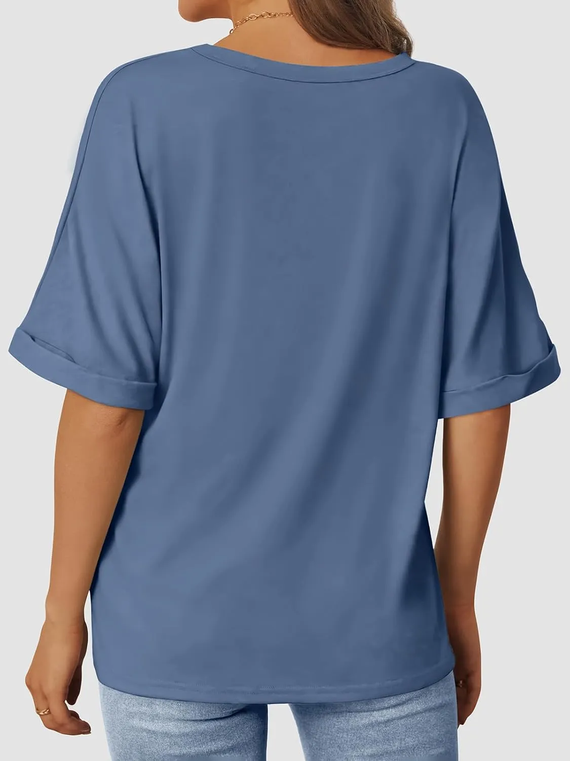 Women's Oversized T Shirts Short Sleeve Crewneck Summer Tops Casual Loose Basic Tee Shirts 2025 Trendy Clothes