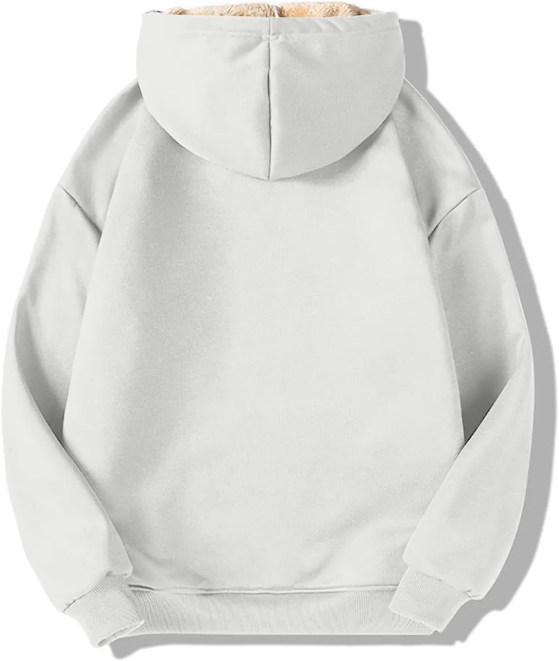 Womens Plus Size Sherpa Lined Hoodies Winter Warm Fleece Hooded Sweatshirt Casual Thermal Tops with Pocket