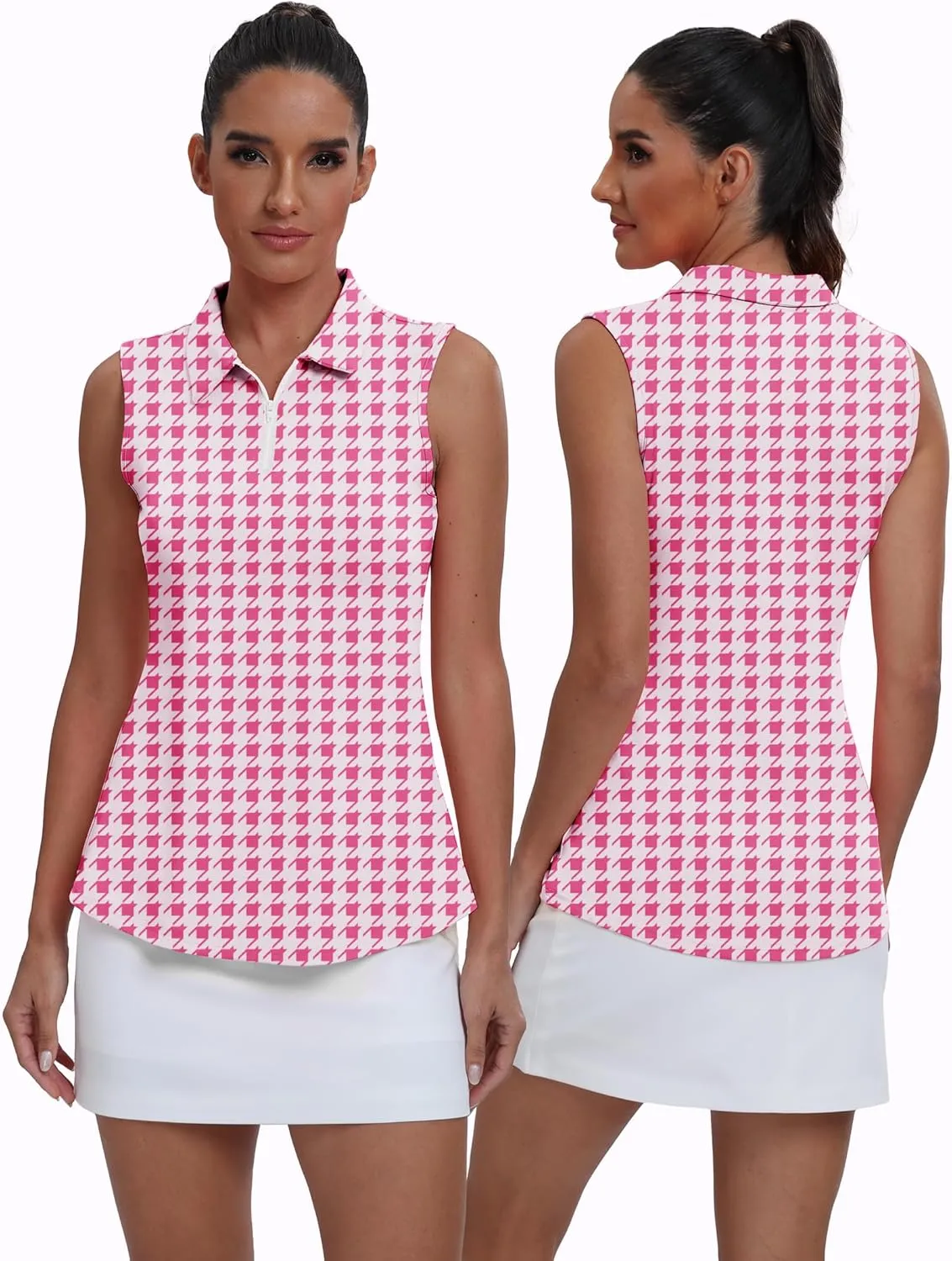 Womens Polo Shirts Athletic Golf Tennis Tanks Top Casual Sleeveless V Neck Quick Dry Shirts Workout Tee