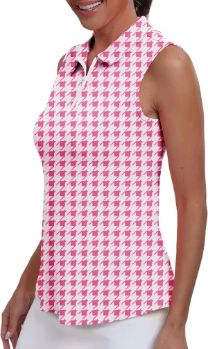 Womens Polo Shirts Athletic Golf Tennis Tanks Top Casual Sleeveless V Neck Quick Dry Shirts Workout Tee