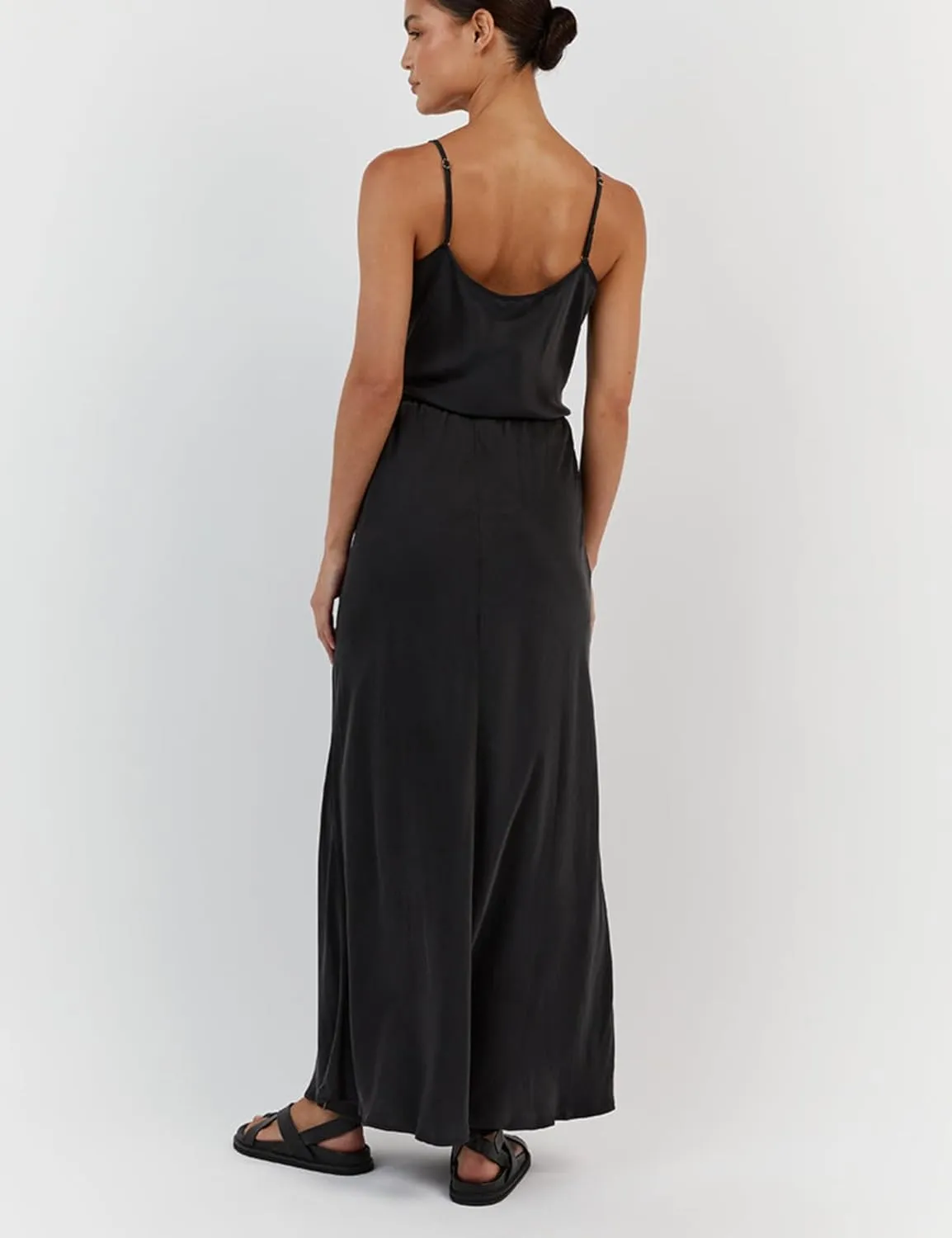 Womens Silk Satin Maxi Skirts Drawstring Flared Casual Elegant Work Skirts A-Line Long Skirt for Women