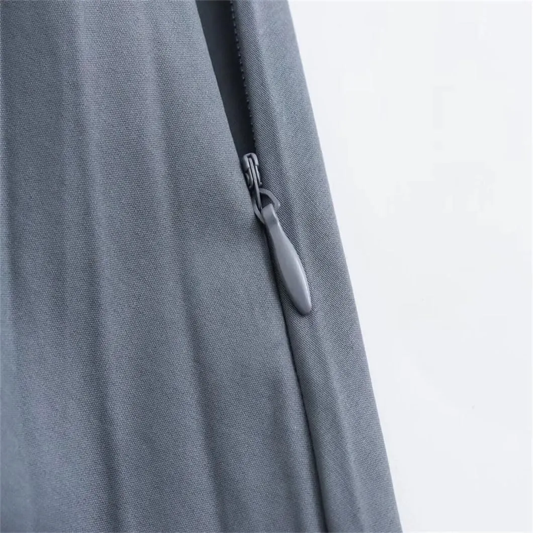 Women's Solid Vintage Skirts Slim Fit High Waisted A-Line Skirts Mid Length Pleated Midi Skirt