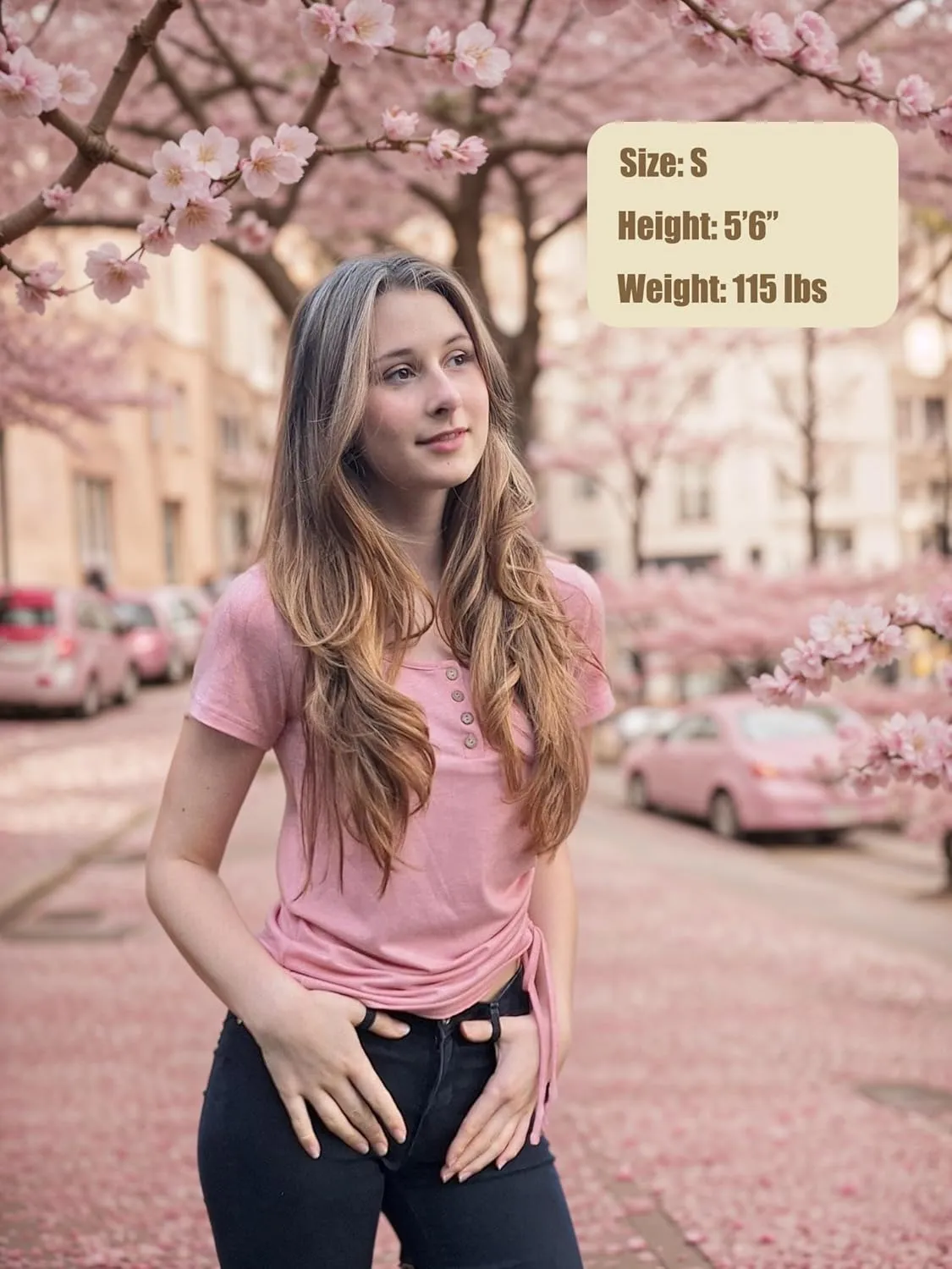 Womens Tops Short Sleeve Summer Henley Shirts Scoop Neck Ruched Blouses Dressy Casual Tunic Tops