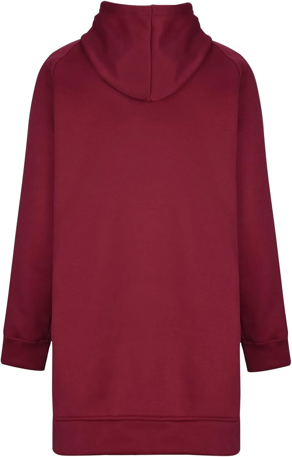 Women's Winter Oversized Hoodies Stylish Long Sleeve High Split Hem Pullover Casual High Low Sweatshirt With Pocket