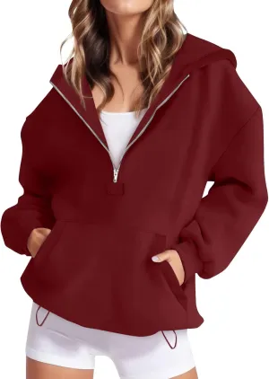 Womens Zip Up Hoodies Trendy Comfy Hooded Fleece Sweatshirt Casual Y2k Fall Jackets Outfits with Pockets 2024