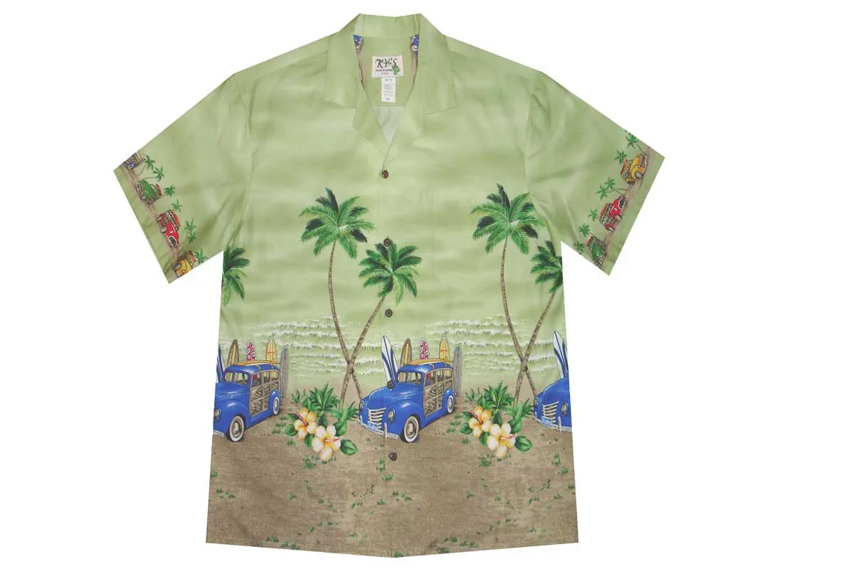 Woody Car Cotton Aloha Shirt