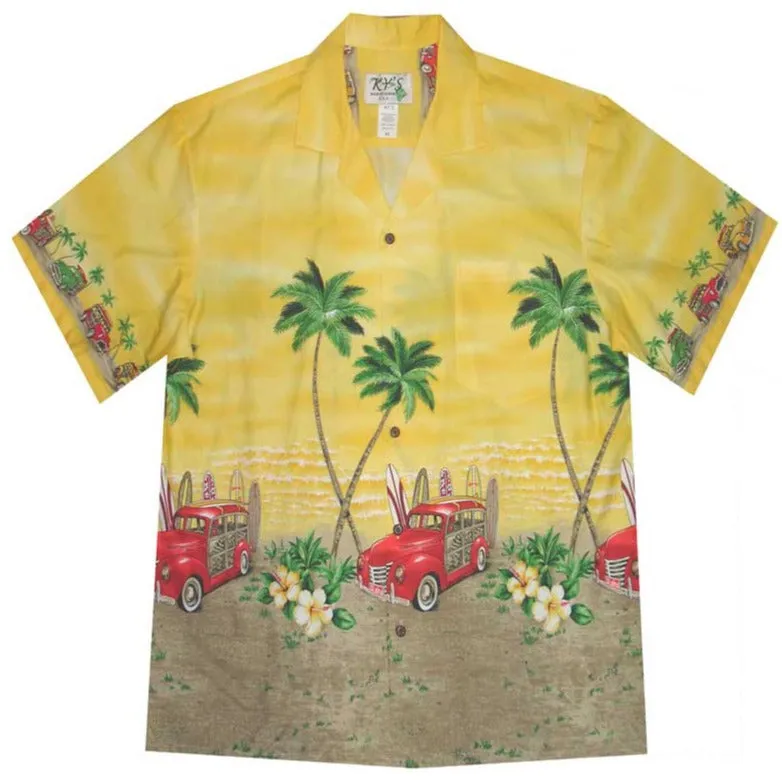 Woody Car Cotton Aloha Shirt