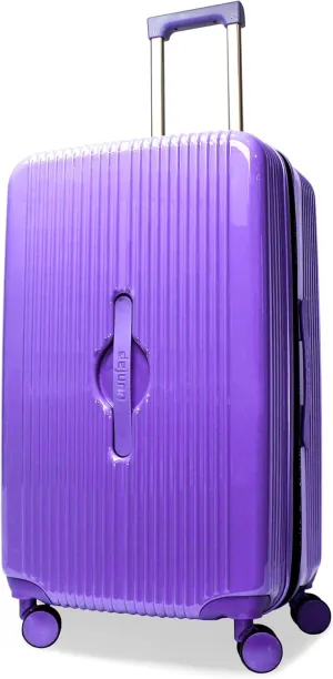 World Traveler Dejuno Colossus Polycarbonate Hardside Expandable Spinner Luggage with TSA Lock and Front Handle, Lavender, 26-inch