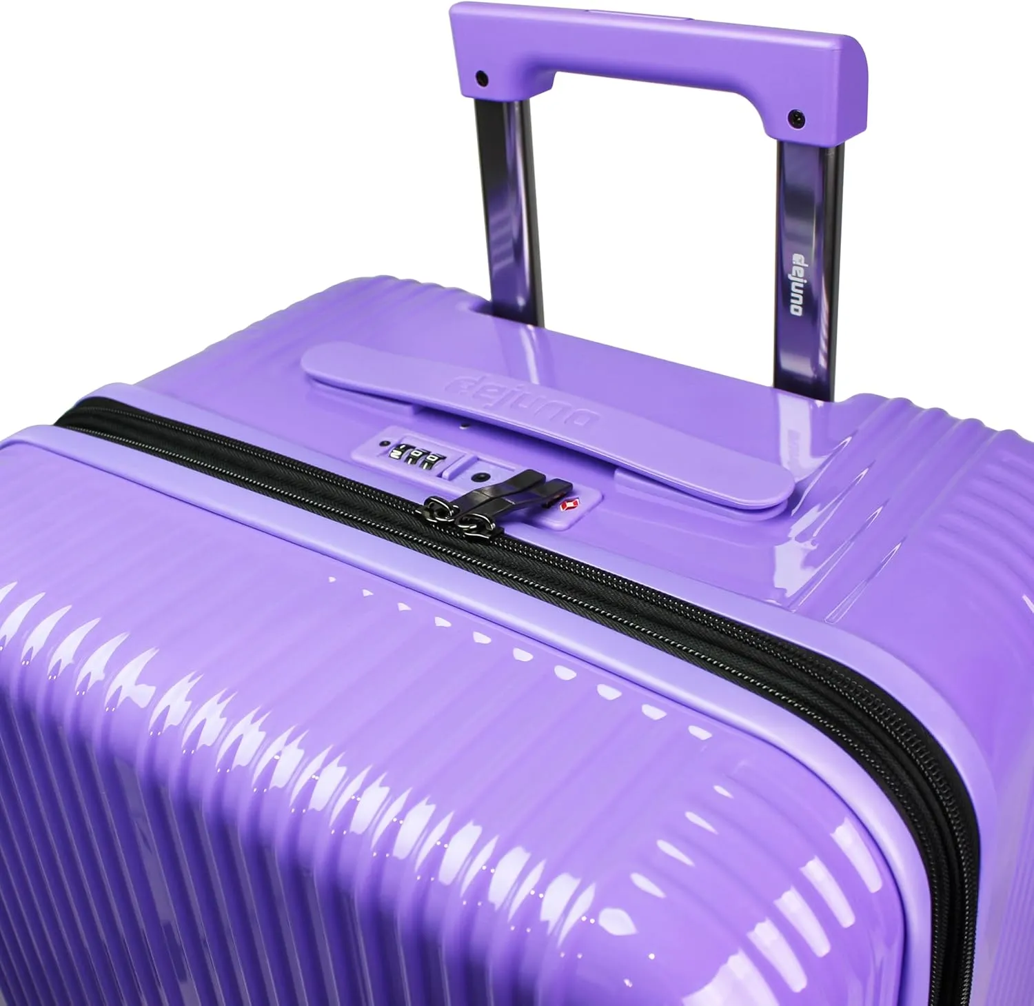 World Traveler Dejuno Colossus Polycarbonate Hardside Expandable Spinner Luggage with TSA Lock and Front Handle, Lavender, 26-inch