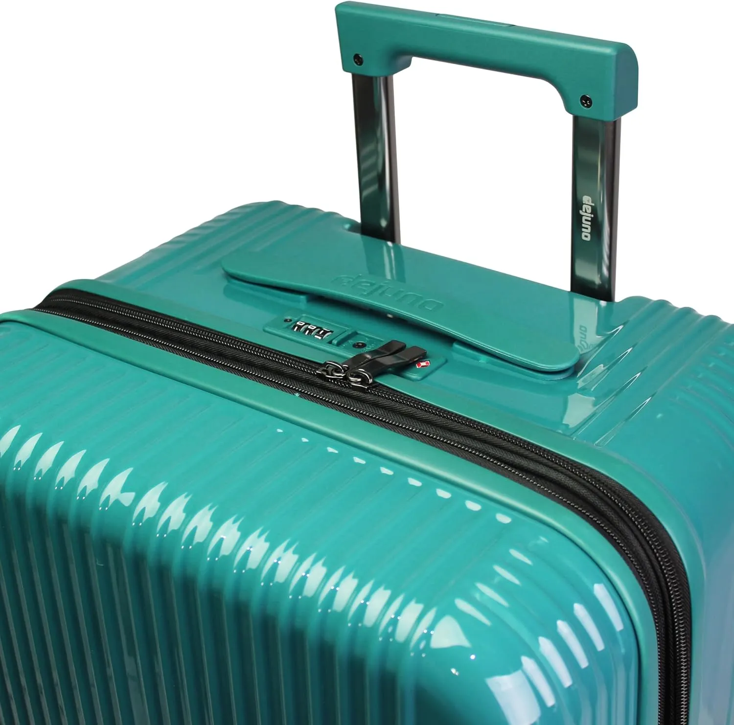 World Traveler Dejuno Colossus Polycarbonate Hardside Expandable Spinner Luggage with TSA Lock and Front Handle, Teal, 26-inch