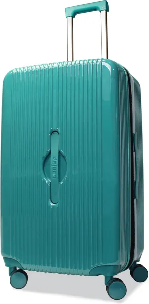World Traveler Dejuno Colossus Polycarbonate Hardside Expandable Spinner Luggage with TSA Lock and Front Handle, Teal, 26-inch