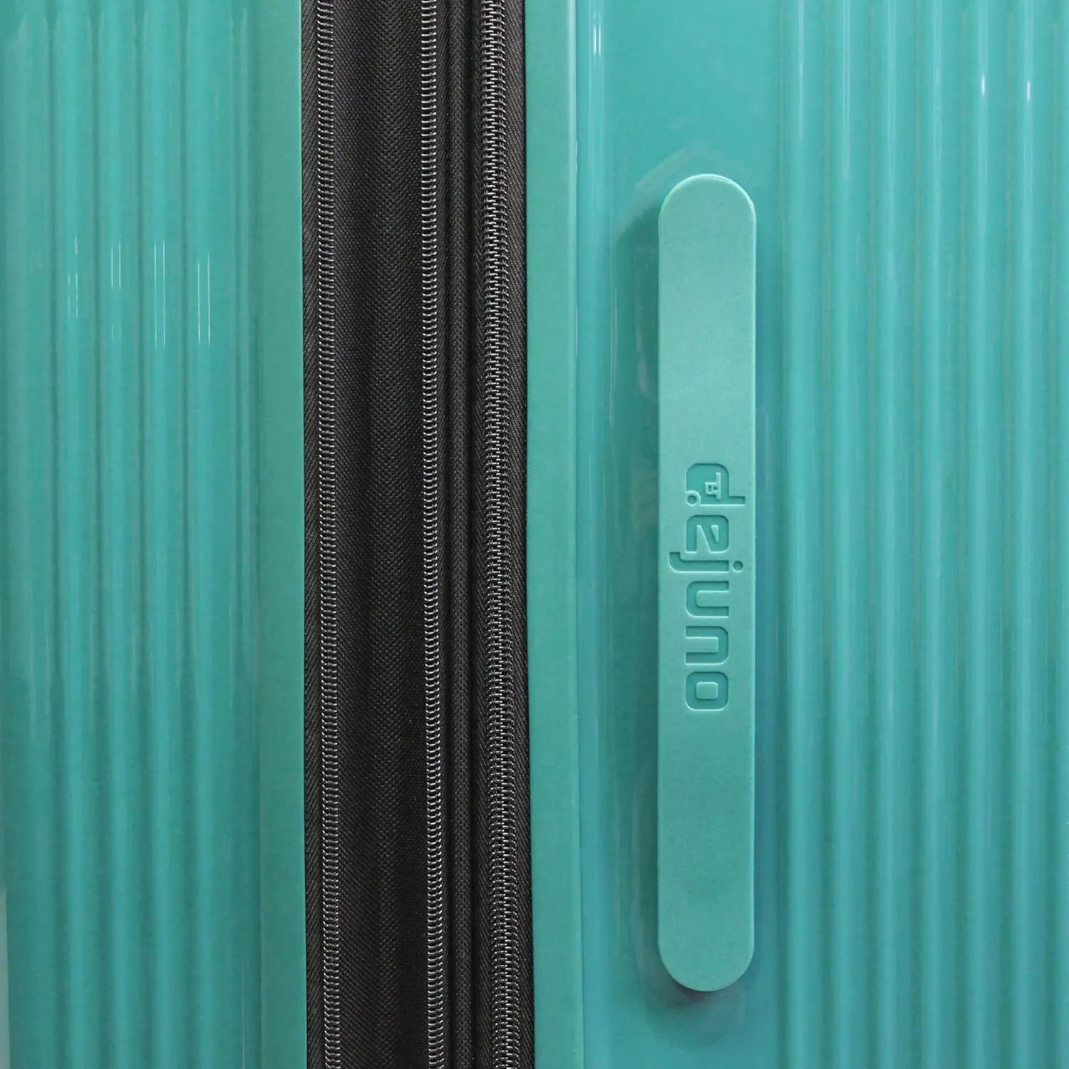 World Traveler Dejuno Colossus Polycarbonate Hardside Expandable Spinner Luggage with TSA Lock and Front Handle, Teal, 26-inch