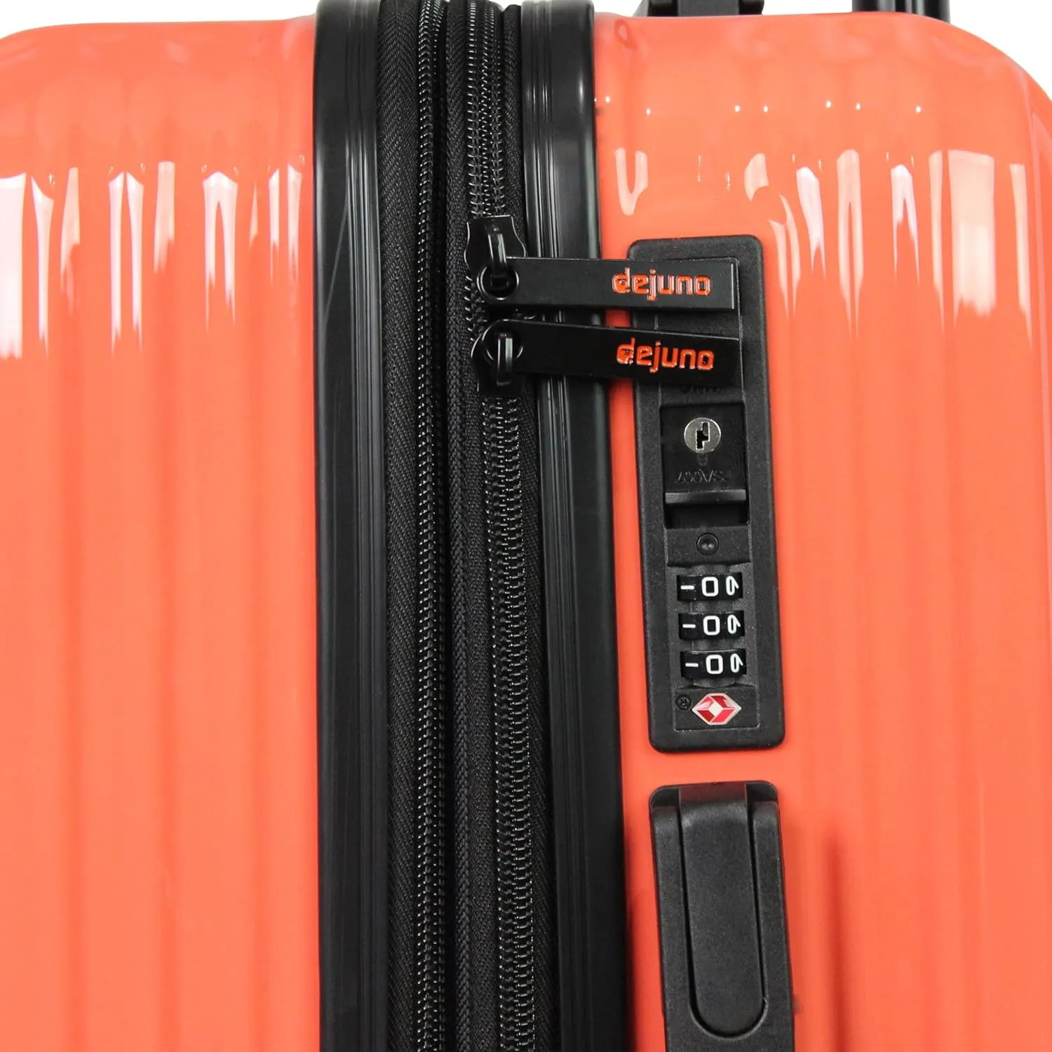 World Traveler Dejuno Tonal Lightweight Polycarbonate Hardside Expandable Spinner Luggage Suitcase with TSA Lock, Coral, 28-inch