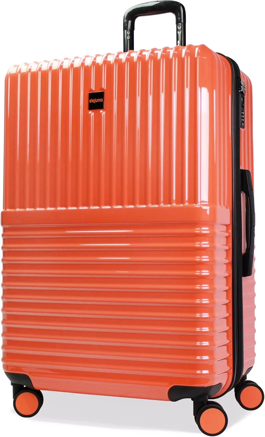 World Traveler Dejuno Tonal Lightweight Polycarbonate Hardside Expandable Spinner Luggage Suitcase with TSA Lock, Coral, 28-inch