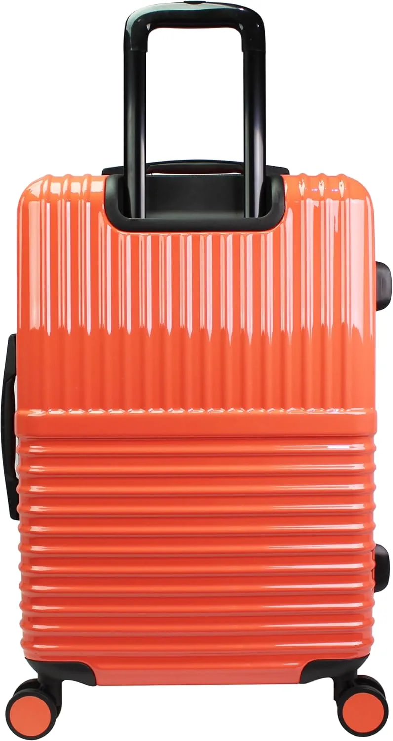 World Traveler Dejuno Tonal Lightweight Polycarbonate Hardside Expandable Spinner Luggage Suitcase with TSA Lock, Coral, 28-inch