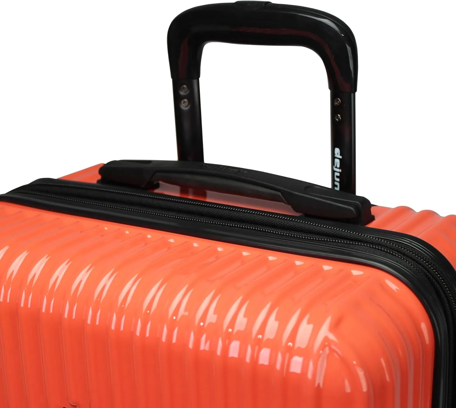 World Traveler Dejuno Tonal Lightweight Polycarbonate Hardside Expandable Spinner Luggage Suitcase with TSA Lock, Coral, 28-inch