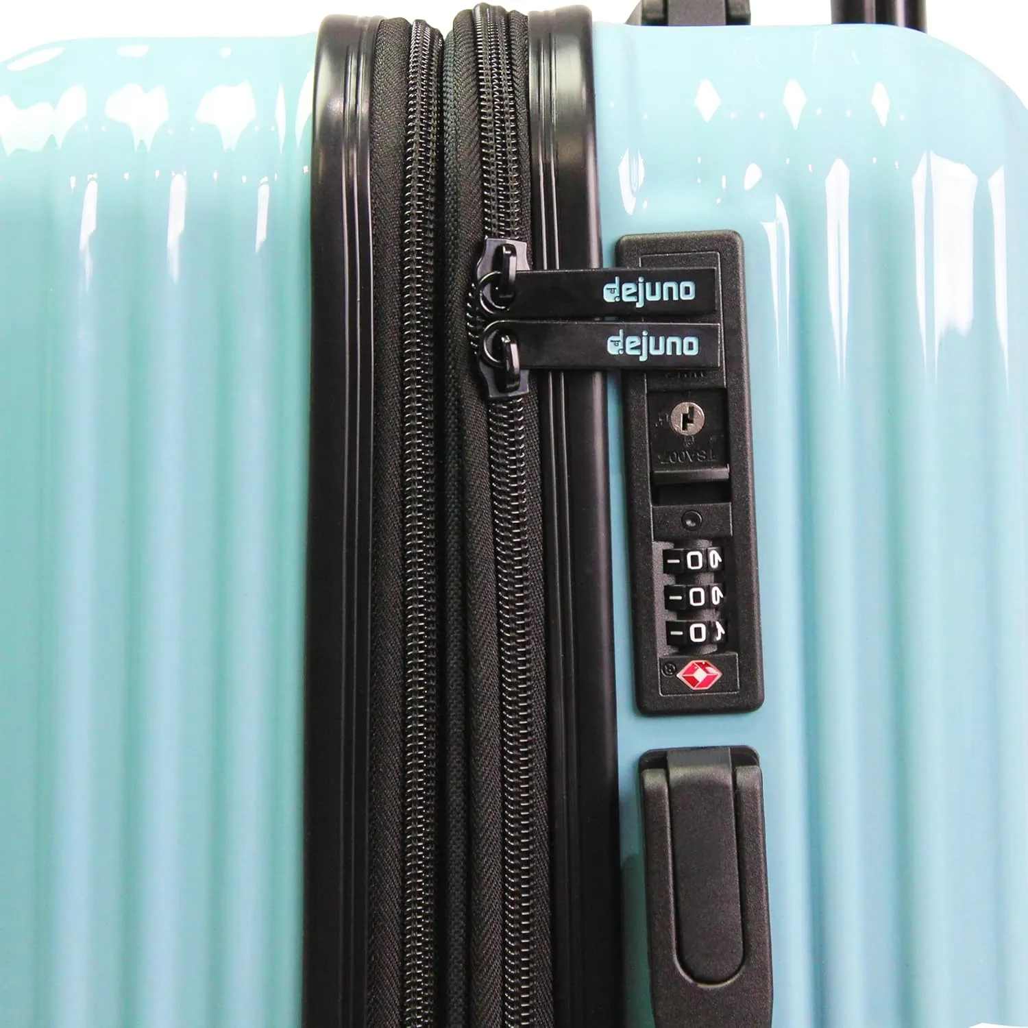 World Traveler Dejuno Tonal Lightweight Polycarbonate Hardside Expandable Spinner Luggage Suitcase with TSA Lock, Glacier, 2-Piece Set(20in,28in)