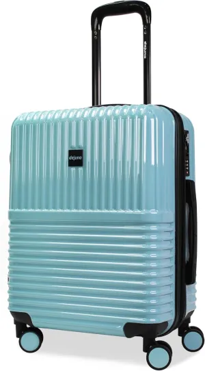 World Traveler Dejuno Tonal Lightweight Polycarbonate Hardside Expandable Spinner Luggage Suitcase with TSA Lock, Glacier, 20-inch