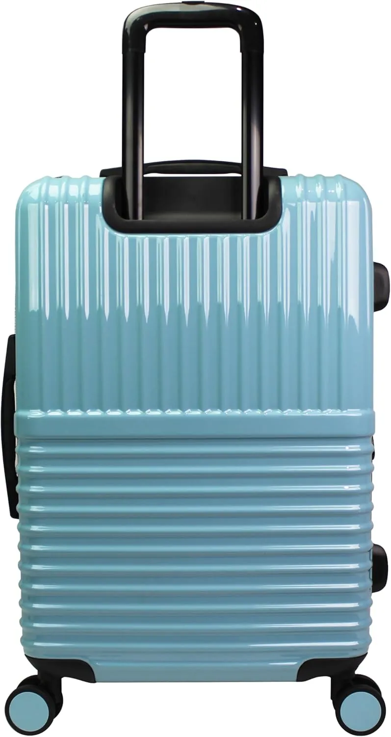 World Traveler Dejuno Tonal Lightweight Polycarbonate Hardside Expandable Spinner Luggage Suitcase with TSA Lock, Glacier, 28-inch