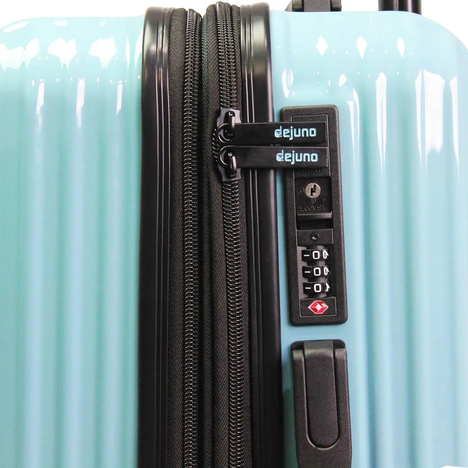 World Traveler Dejuno Tonal Lightweight Polycarbonate Hardside Expandable Spinner Luggage Suitcase with TSA Lock, Glacier, 28-inch