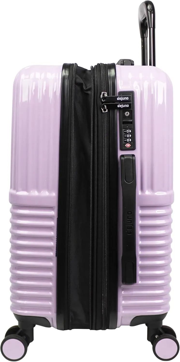 World Traveler Dejuno Tonal Lightweight Polycarbonate Hardside Expandable Spinner Luggage Suitcase with TSA Lock, Lavender, 2-Piece Set(20in,28in)