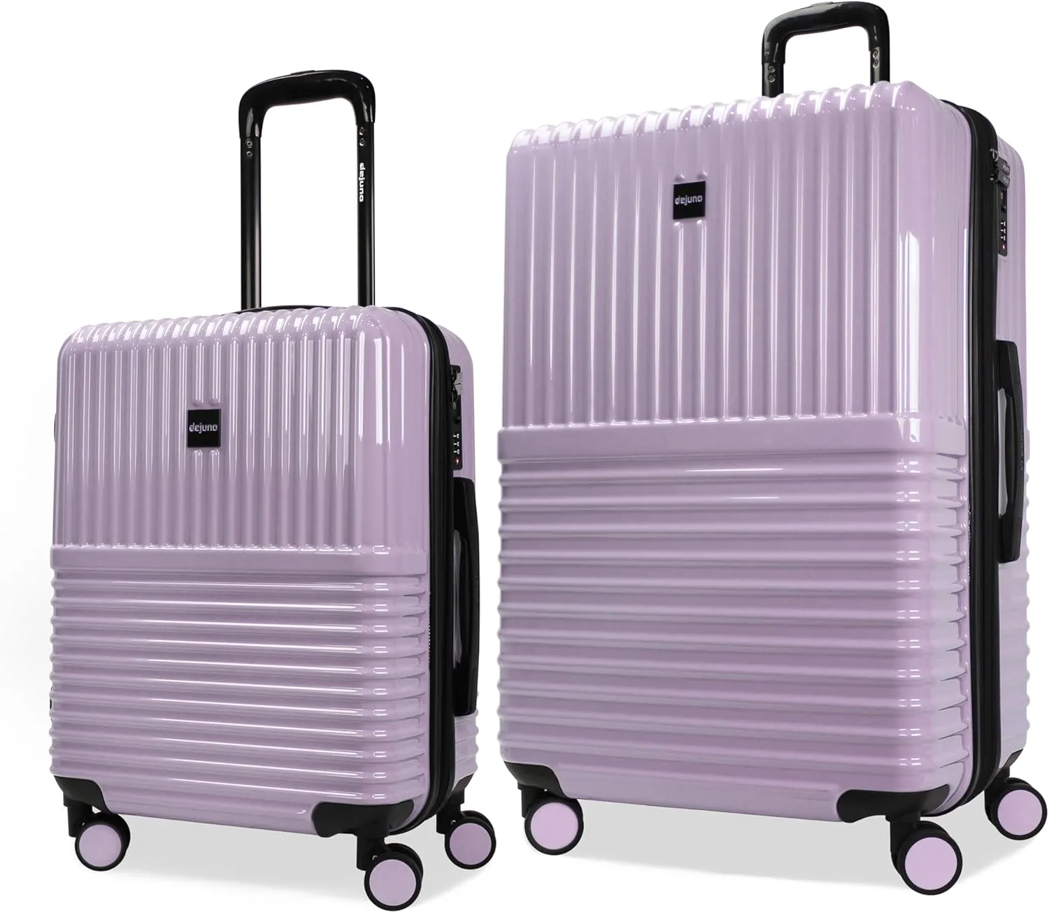 World Traveler Dejuno Tonal Lightweight Polycarbonate Hardside Expandable Spinner Luggage Suitcase with TSA Lock, Lavender, 2-Piece Set(20in,28in)