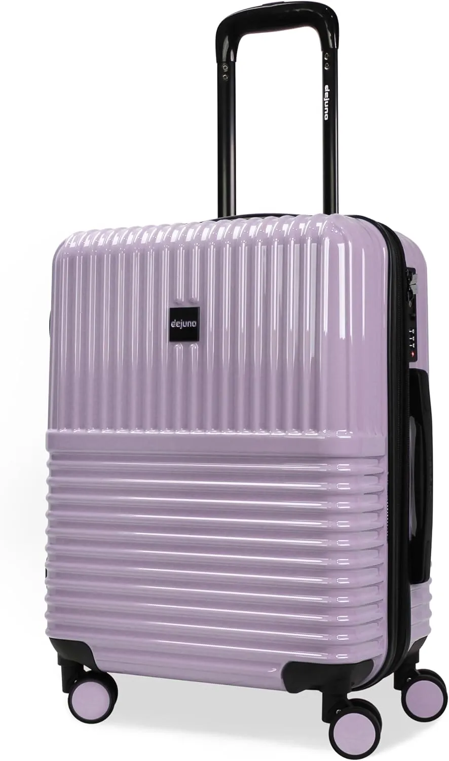 World Traveler Dejuno Tonal Lightweight Polycarbonate Hardside Expandable Spinner Luggage Suitcase with TSA Lock, Lavender, 20-inch
