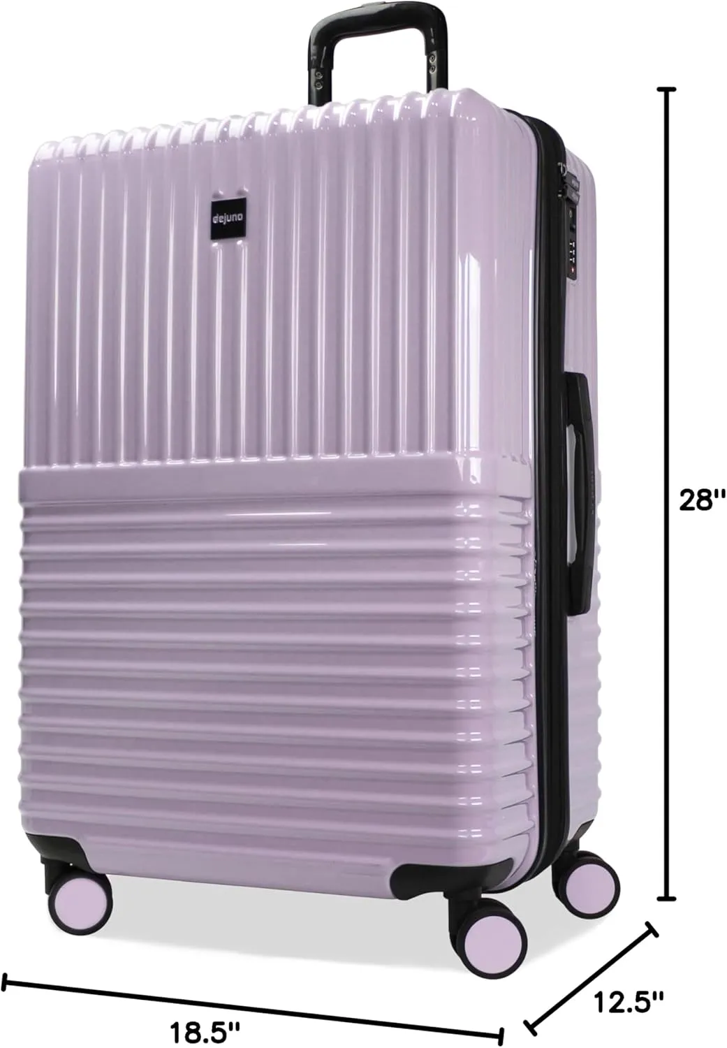 World Traveler Dejuno Tonal Lightweight Polycarbonate Hardside Expandable Spinner Luggage Suitcase with TSA Lock, Lavender, 28-inch