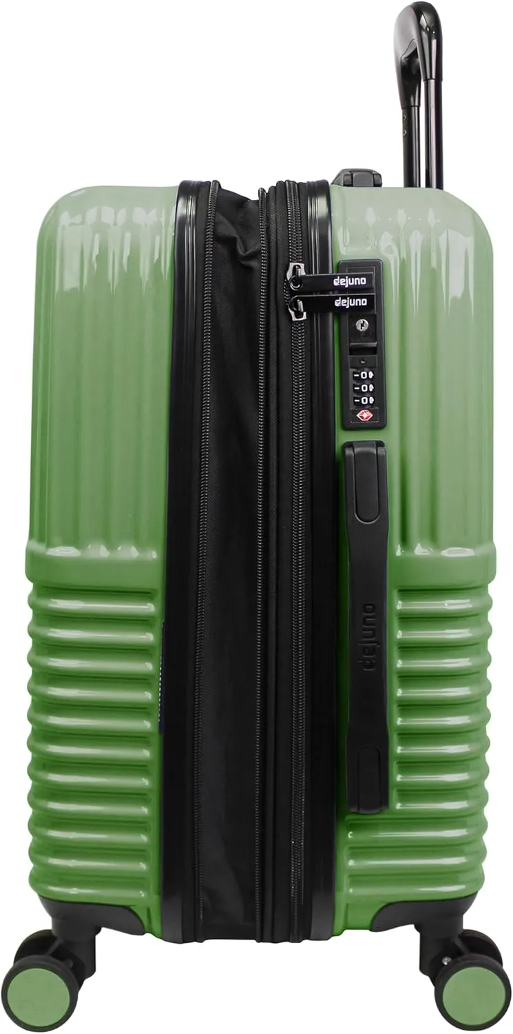 World Traveler Dejuno Tonal Lightweight Polycarbonate Hardside Expandable Spinner Luggage Suitcase with TSA Lock, Matcha, 2-Piece Set(20in,28in)