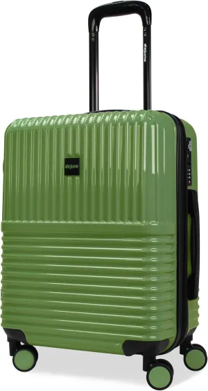 World Traveler Dejuno Tonal Lightweight Polycarbonate Hardside Expandable Spinner Luggage Suitcase with TSA Lock, Matcha, 20-inch