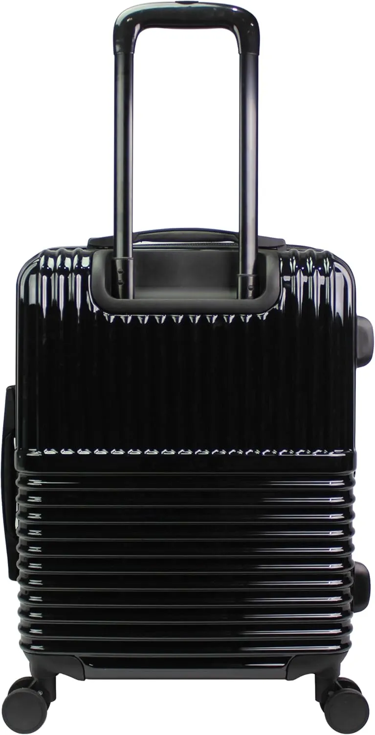 World Traveler Dejuno Tonal Lightweight Polycarbonate Hardside Expandable Spinner Luggage Suitcase with TSA Lock, Onyx, 20-inch