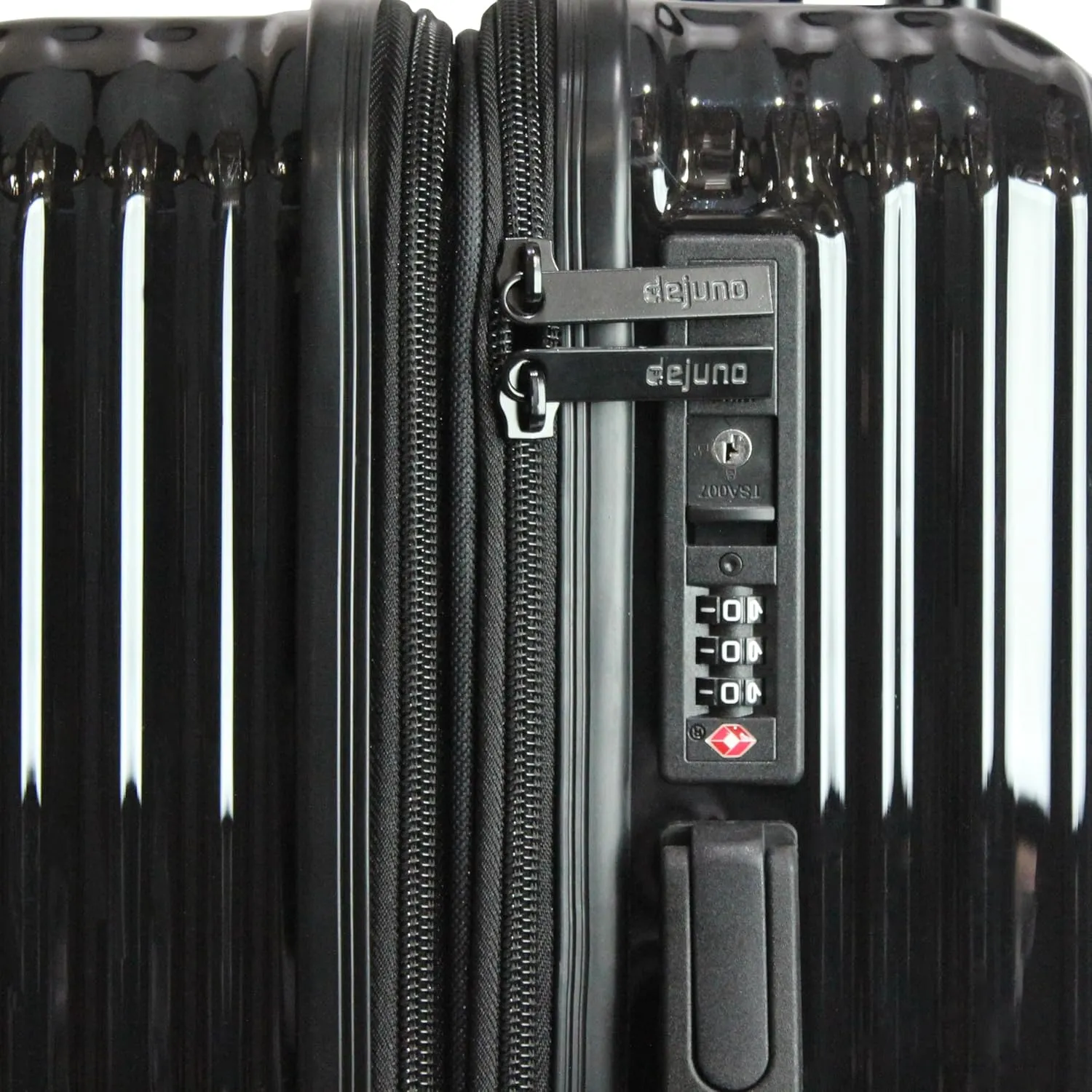 World Traveler Dejuno Tonal Lightweight Polycarbonate Hardside Expandable Spinner Luggage Suitcase with TSA Lock, Onyx, 28-inch