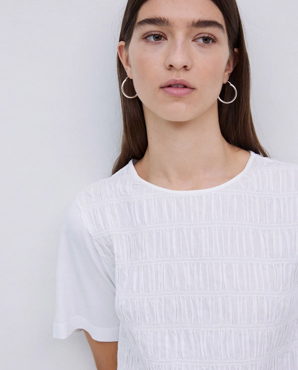 Yerse Shirred front top White